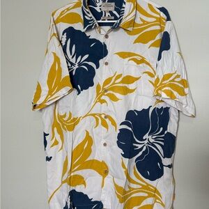 Quicksilver “Waterman” Vintage Men's 2XL Floral cotton button down Shirt